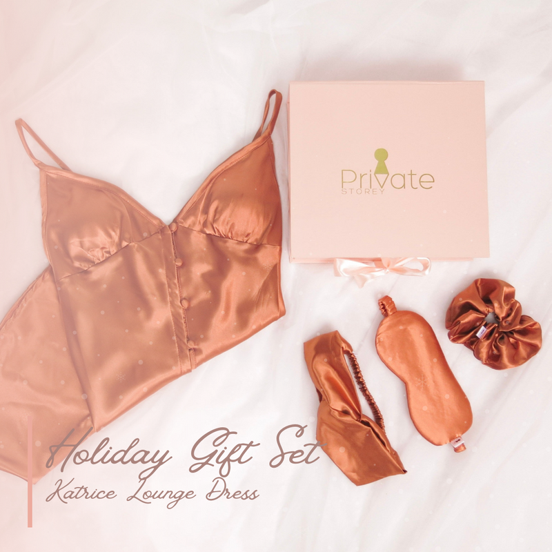 Katrice Rust Lounge Dress Holiday Gift Set