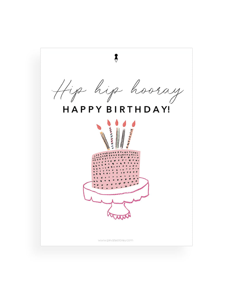 Hip Hip Hooray Birthday Notecard