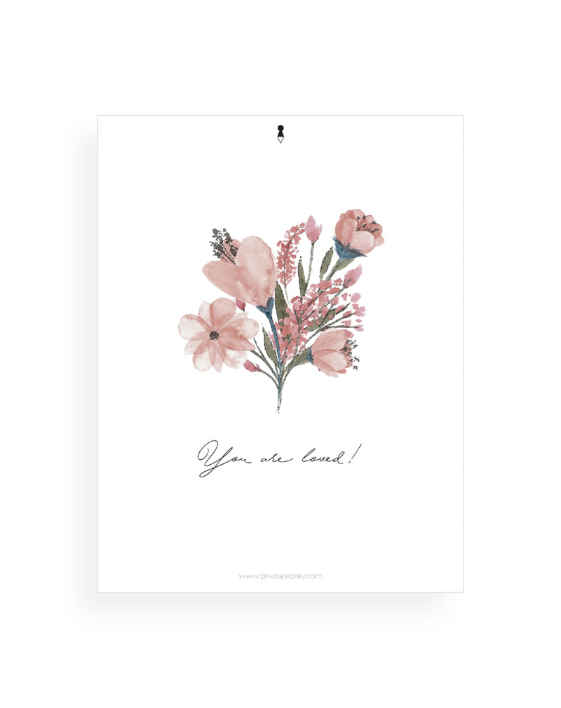 You Are Loved White Notecard