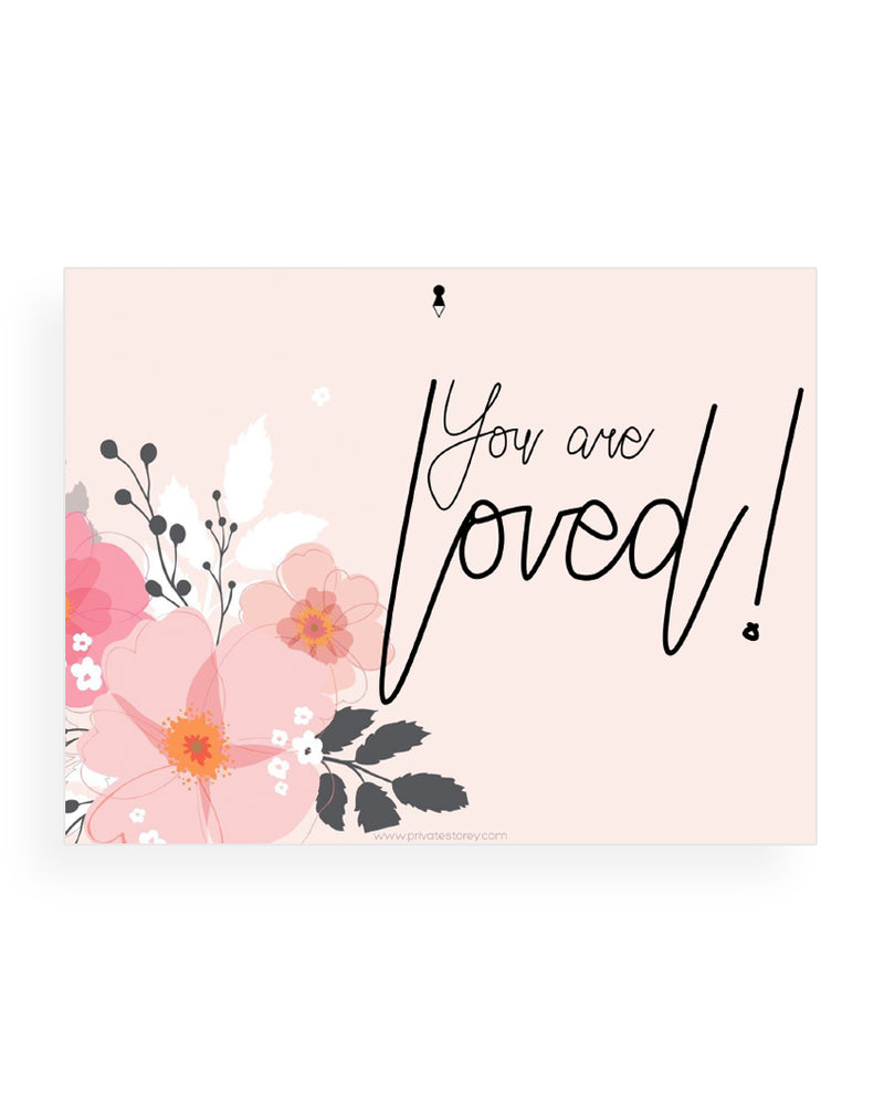 You Are Loved Peach Notecard