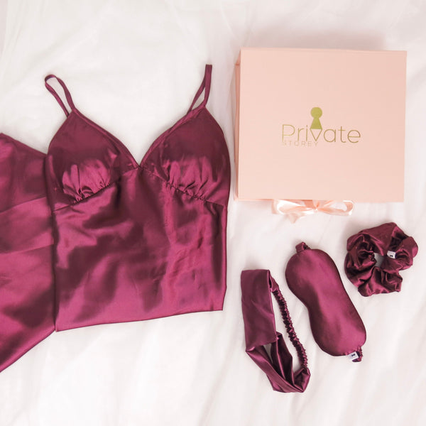 Beatrice Plum Lounge Dress Gift Set
