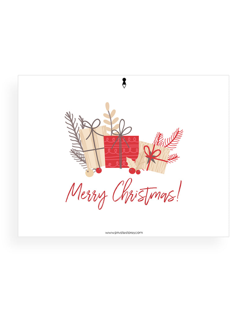 Merry Christmas with Presents Notecard