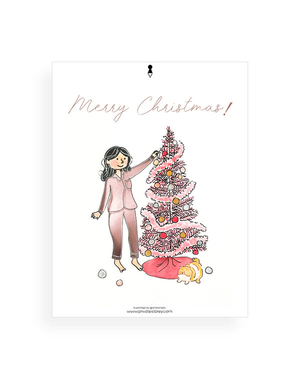 Merry Christmas with Tree Notecard
